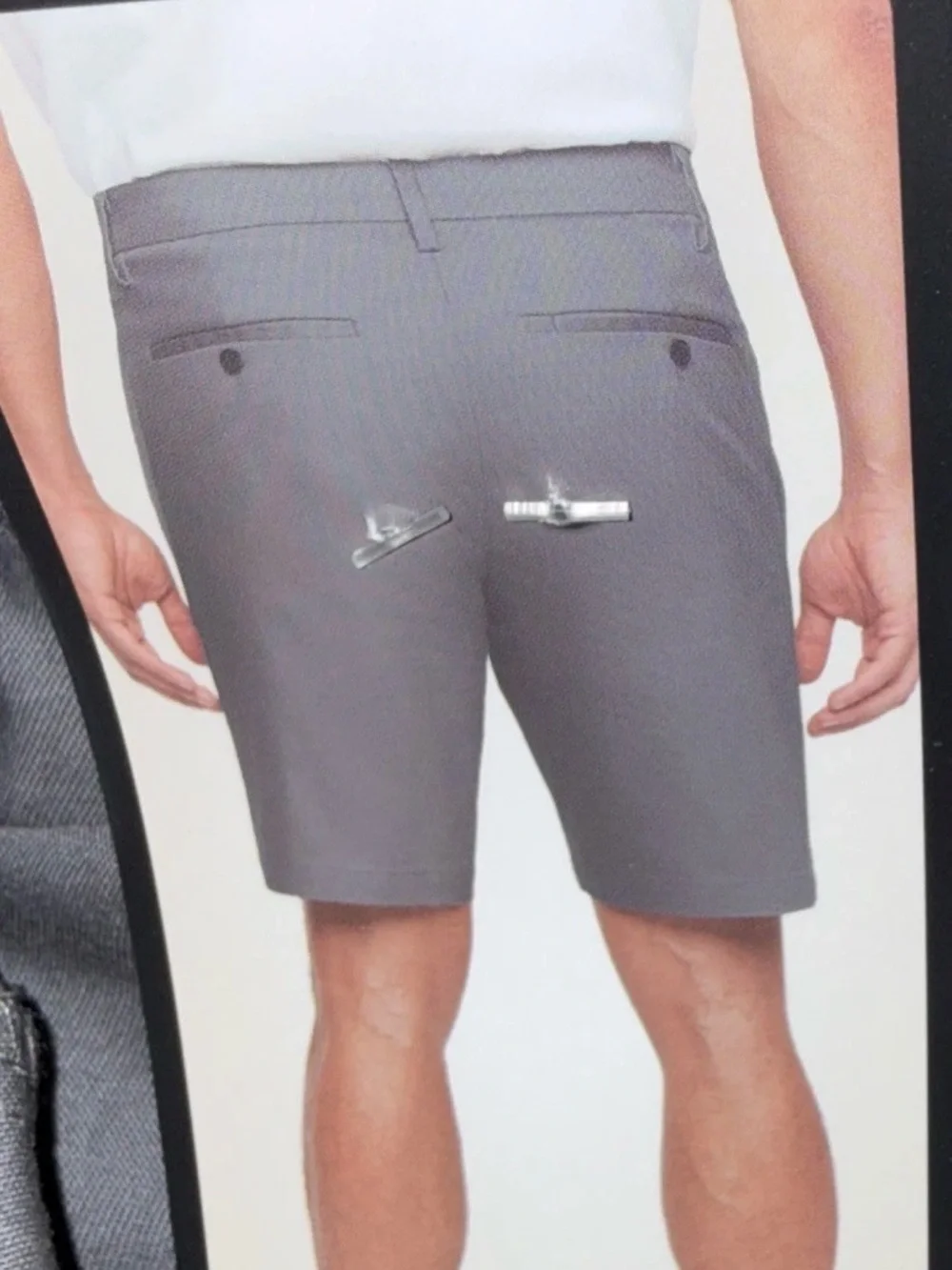 Banana Republic NWT Size 30 Gray Men's Stretch Chino Shorts-001*